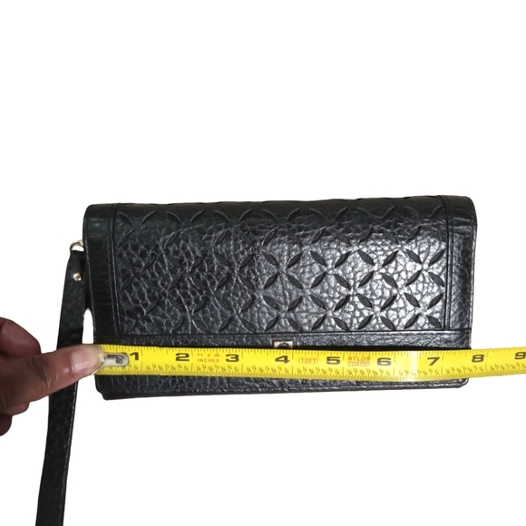 Kate Spade Women's Black Leather Wristlet Wallet Clutch Zip Organizer Bag - Picture 5 of 7